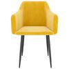 vidaXL Chaises &agrave; manger lot de 2 Jaune moutarde Velours