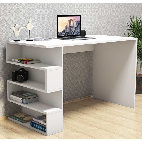 Homemania Bureau d'ordinateur Limber 120x60x75 cm Blanc