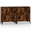 vidaXL Buffets 2 pcs ch&ecirc;ne fum&eacute; 60x35x70 cm bois d'ing&eacute;nierie