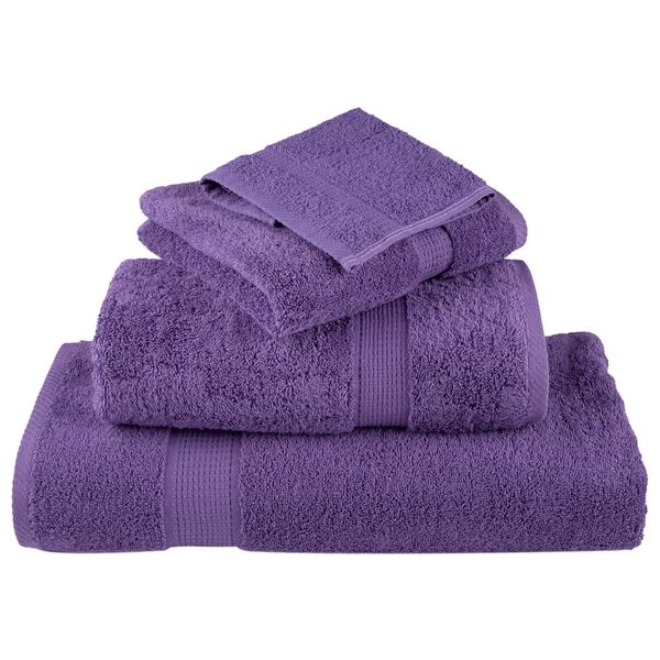 vidaXL Serviettes de douche de qualit&eacute; sup&eacute;rieure SOLUND 2 pcs violet