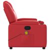 vidaXL Fauteuil de massage inclinable rouge similicuir