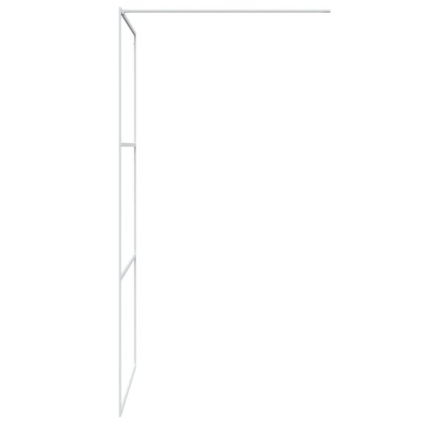 vidaXL Paroi de douche Blanc 100x195 cm Verre ESG transparent