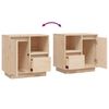 vidaXL Tables de chevet 2 pcs 50x34x50 cm Bois de pin massif