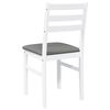 vidaXL Chaises à manger coussins 2 pcs blanc bois massif caoutchouc