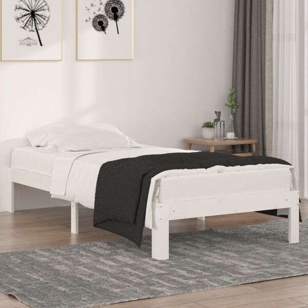 vidaXL Cadre de lit sans matelas blanc 90x190 cm