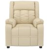 vidaXL Fauteuil inclinable &eacute;lectrique Cr&egrave;me Tissu