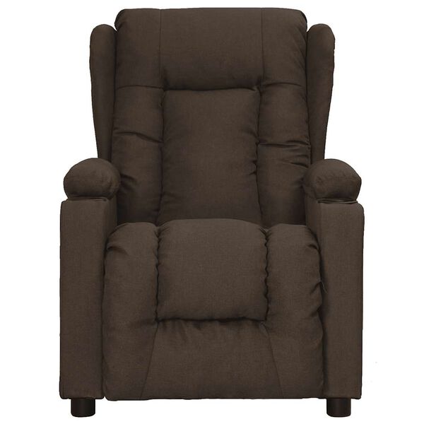 vidaXL Fauteuil Marron fonc&eacute; Tissu