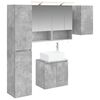 vidaXL Ensemble d'armoire de salle de bain 5 pc Gris b&eacute;ton