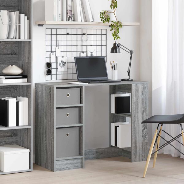 vidaXL Bureau Gris Sonoma 100 x 40 x 75 cm Bois d'ing&eacute;nierie