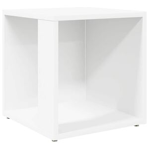 vidaXL Table d'appoint Blanc 33x33x34,5 cm Agglom&eacute;r&eacute;