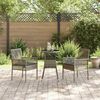 vidaXL Ensemble de salle &agrave; manger pour jardin 3 pcs Gris Poly rotin