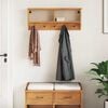 vidaXL Porte-manteau mural SANDNES 87x12x35 cm bois massif pin