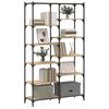 vidaXL Biblioth&egrave;que ch&ecirc;ne sonoma 100x32x170cm bois d'ing&eacute;nierie et fer