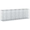 vidaXL Lit sur&eacute;lev&eacute; gabion 2 pc 250 x 50 x 80 cm Acier galvanis&eacute;