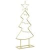 vidaXL Sapin de No&euml;l en m&eacute;tal avec support KUOPIO 60 cm Acier Dor&eacute;