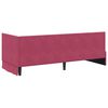 vidaXL Cadre de lit d'angle Bordeaux 80 cm x 200 cm Velours