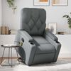 vidaXL Fauteuil inclinable de massage Gris Similicuir