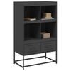 vidaXL Buffet haut noir 68x39x111,5 cm acier