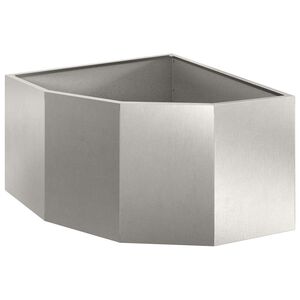 vidaXL Jardini&egrave;re d'Angle Argent 60 x 60 x 35 cm Acier inoxydable