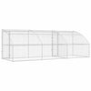 vidaXL Kennel pour Chiens 3 pcs Argent&eacute; 6 x 2 x 2 m Acier galvanis&eacute;