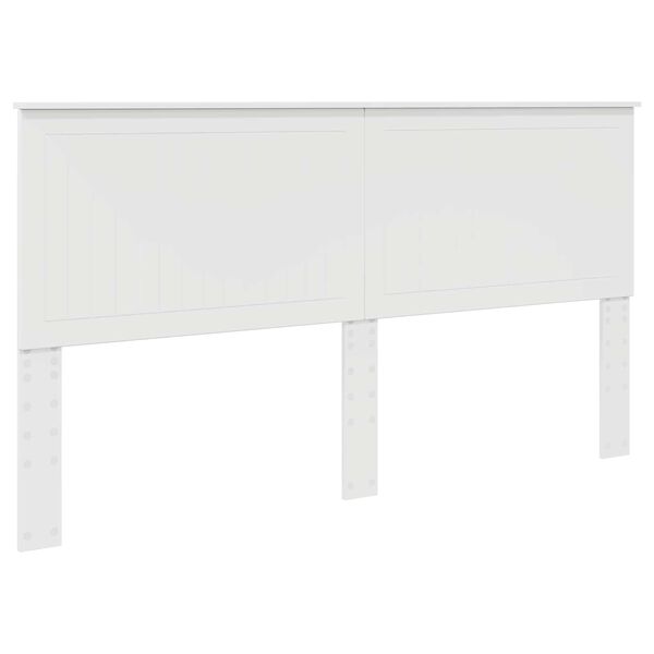 vidaXL T&ecirc;te de lit avec t&ecirc;te de lit Blanc 180 cm Bois d'ing&eacute;nierie