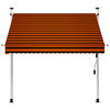 vidaXL Auvent manuel rétractable 200 cm Orange et marron