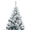 vidaXL Sapin de No&euml;l artificiel Blanc 180 cm PVC, Acier et Plastique