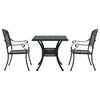 vidaXL Ensemble de tables de jardin 3 pcs Noir Aluminium coul&eacute;