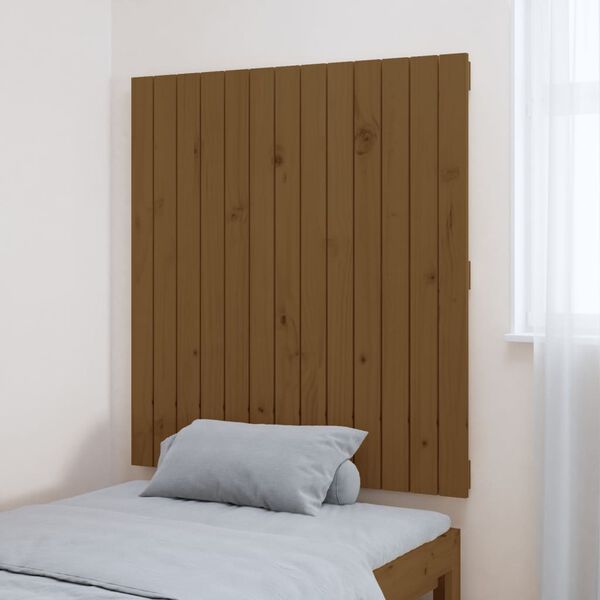 vidaXL Tête de lit murale Marron miel 82,5x3x90 cm Bois massif de pin