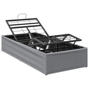vidaXL Cadre de Lit &Eacute;lectrique R&eacute;glable Gris clair 200 x 80 x 33,5 cm