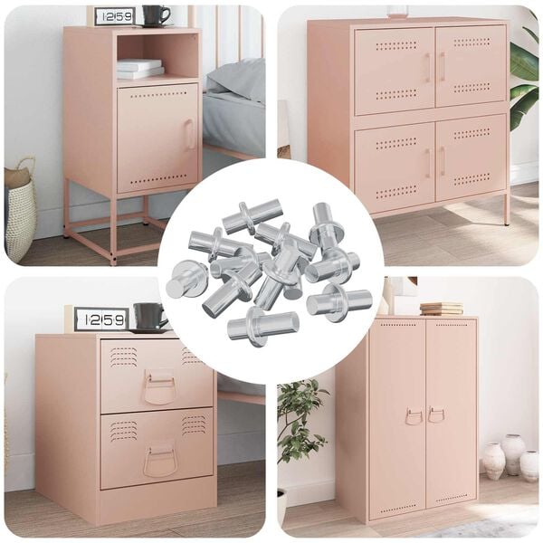 vidaXL Panneau de rayon 4500 pcs Argent&eacute; 8,6 x 8,6 x 14,6 mm Acier