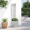 vidaXL &Eacute;cran de confidentialit&eacute; de jardin Fretwork Argent 32 x 150 cm