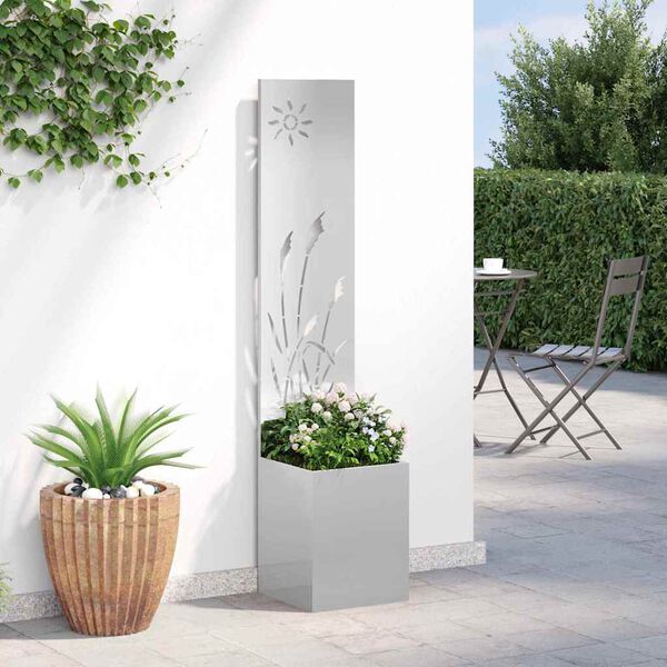 vidaXL &Eacute;cran de confidentialit&eacute; de jardin Fretwork Argent 32 x 150 cm