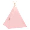vidaXL Tente tipi d'enfants avec sac Peau de p&ecirc;che Rose 120x120x150 cm