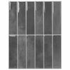 vidaXL Carrelage rectangulaire 10 pcs Gris 29 x 23 x 0,08 cm