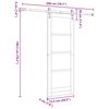 vidaXL Porte coulissante ORKDAL Marron 73,5 x 198,5 cm Pin massif