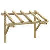vidaXL Auvent de porte 150x100x100 cm Bois de pin solide