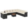 vidaXL Salon de jardin 12 pcs avec coussins noir r&eacute;sine tress&eacute;e