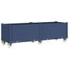 vidaXL Jardini&egrave;re &agrave; roulettes bleu gris 160x50x54 cm PP
