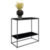 House Nordic Table console avec 2 &eacute;tag&egrave;res Avery Noir