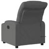 vidaXL Fauteuil de massage inclinable gris fonc&eacute; tissu