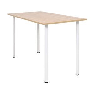 vidaXL Table &agrave; manger 120x60x73 cm Ch&ecirc;ne et blanc