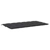 vidaXL Coussin de banc de jardin noir 200x(50+50)x7 cm tissu oxford