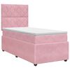 vidaXL Lit boxspring avec matelas Rose 90 x 200 cm Velours