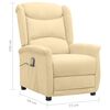 vidaXL Fauteuil de massage Crème Tissu microfibre