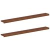 vidaXL Appuis de fen&ecirc;tre 2 pc Marron fonc&eacute; 140 x 20 x 2 cm