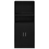 vidaXL Armoire de cuisine noir 57x41,5x131,5 cm bois d'ing&eacute;nierie