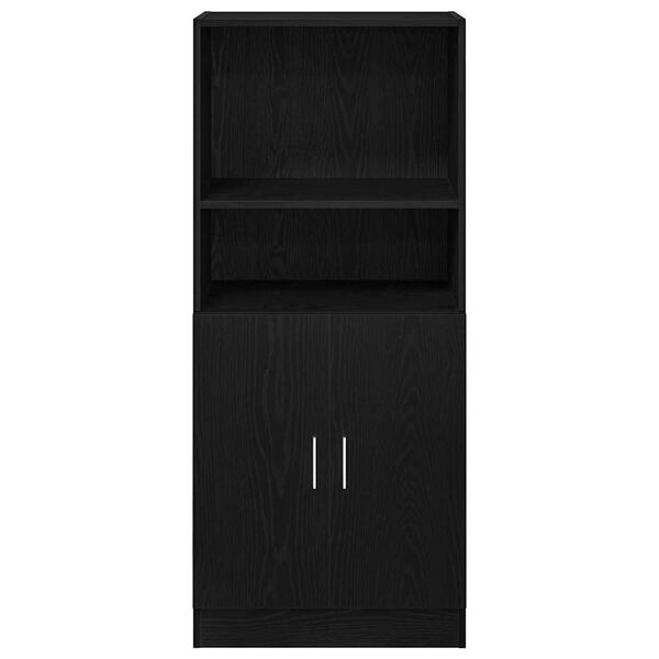 vidaXL Armoire de cuisine noir 57x41,5x131,5 cm bois d'ing&eacute;nierie