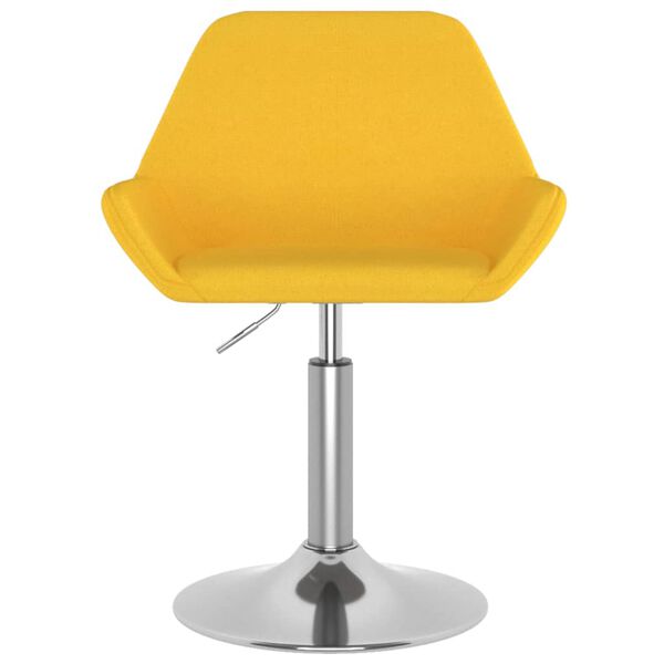 vidaXL Tabouret de bar Jaune moutarde Tissu