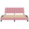 vidaXL Cadre de lit sans matelas Hanko rose 160x200 cm velours